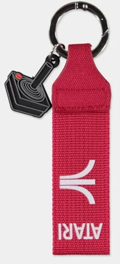 ATARI Rubber Keychain w/ Fabric Strap