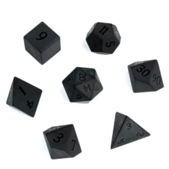 Black Obsidian Dice Set