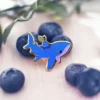 Blueberry Shark Pin