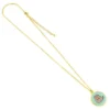 Blue Pizza Pendant & Necklace