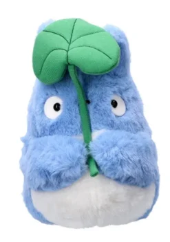 Blue Totoro w/ Leaf Plush Figure 18 cm