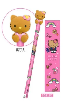 2B Pencil w/ Tan Hello Kitty Mascot Topper