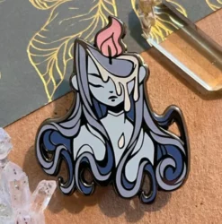 Candle Girl Enamel Pin
