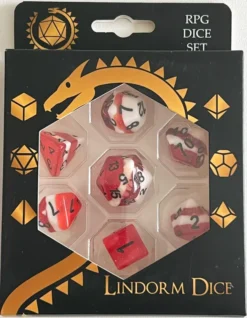 Candy Cane dice set of 7 Dice