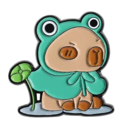 Capybara Frog Disguise Pin