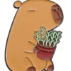 Capybara & Plant Pin