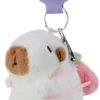 Capybara Plush Keychain White