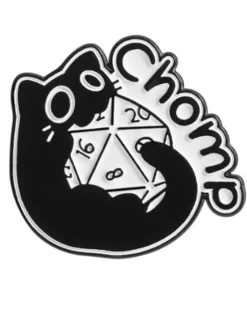 Cat D20 Chomp! Pin