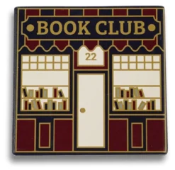 Ceramic Coaster - Book Club