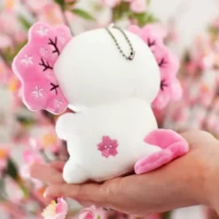 Charlotte The Cherry Blossom Axolotl Plush Keychain