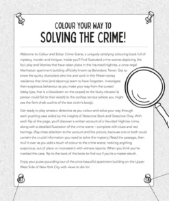 Colour and Solve: Crime Scene: A Cosy Crime Colouring Book