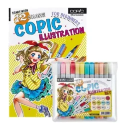 Copic Illustration Starter Set of 12 Pencils w/ Book