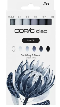 Copic Shade Cool Grey & Black - Set of 6