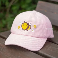 Corduroy Cap Pink - Guinea Bee
