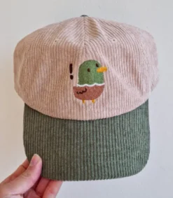 Corduroy Cap Two Colors - Surprised Duck