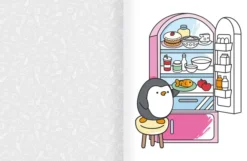 Cozy World Comfy Kitchen: Easy Colouring and Sticker Scene