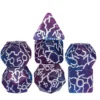 Crackle set of 7 Dice Purple/Blue