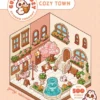 Cute 'n' Cozy Sticker Therapy: Cozy Town Eight 3D scenes