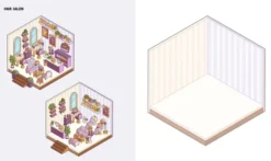 Cute 'n' Cozy Sticker Therapy: Cozy Town Eight 3D scenes