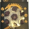 Dawn Stars Dark Black Set of 7 Dice