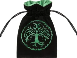 Dice Bag: Forest Black/Green Velour