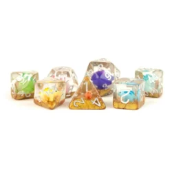 Dice Set Rainbow Dinosaur (set of 7 dice)