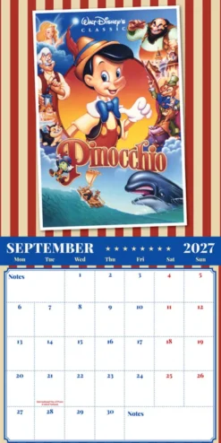 Disney Vintage Posters Official 2027 Calendar