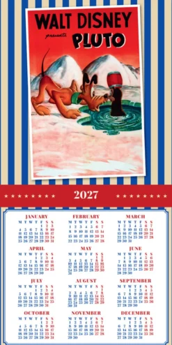 Disney Vintage Posters Official 2027 Calendar