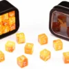 18d6 Marble Series: Orange & Yellow - Numbers: White