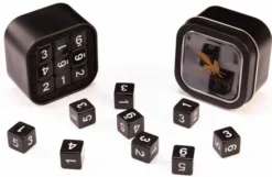 18d6 Opaque Series:Black - Numbers: White