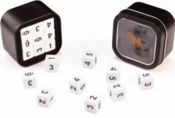 18d6 Opaque Series:White - Numbers: Black