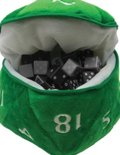 D20 Plush Dice Bag: Green