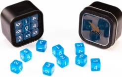 18d6 Transparent Series: Blue - Numbers: White