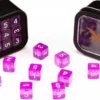 18d6 Transparent Series: Purple - Numbers: White