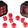 18d6 Transparent Series: Red - Numbers: White