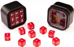 18d6 Transparent Series: Red - Numbers: White