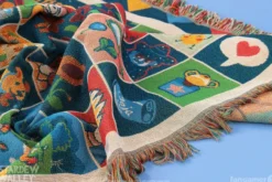 Farmhouse Patchwork Throw Blanket 150 x 127 cm