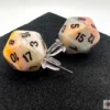 Festive Circus Mini-Poly D20 Stud Earrings Pair
