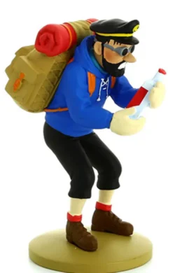 Figur 12 cm resin Haddock med tom flaska
