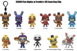 Five Nights at Freddy's 3D PVC Bag Clips Series 1