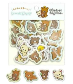 Flake Seal Stickers: Chairoikoguma White
