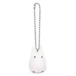 Flocking Key Chain Small White Totoro