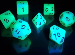 Fluorescent Green & Blue - Numbers: Black