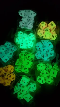 Fluorescent Green & Blue - Numbers: Black