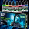 Fluor Paints Set (8 Paint Pots)