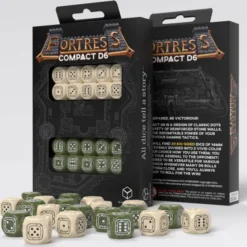 Fortress Compact D6 Dice Set - Beige & Olive