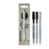 Gelly Roll Pen Set 3 - Svart, Metallic Svart, Silver