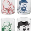 Glas - Tintin, Haddock, Kalkyl och Dupondtarna