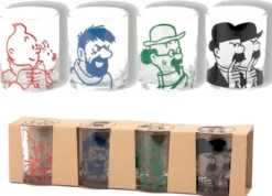Glas - Tintin, Haddock, Kalkyl och Dupondtarna