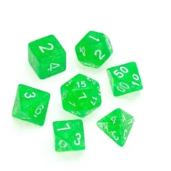 Glitter Bright Green - Numbers: White